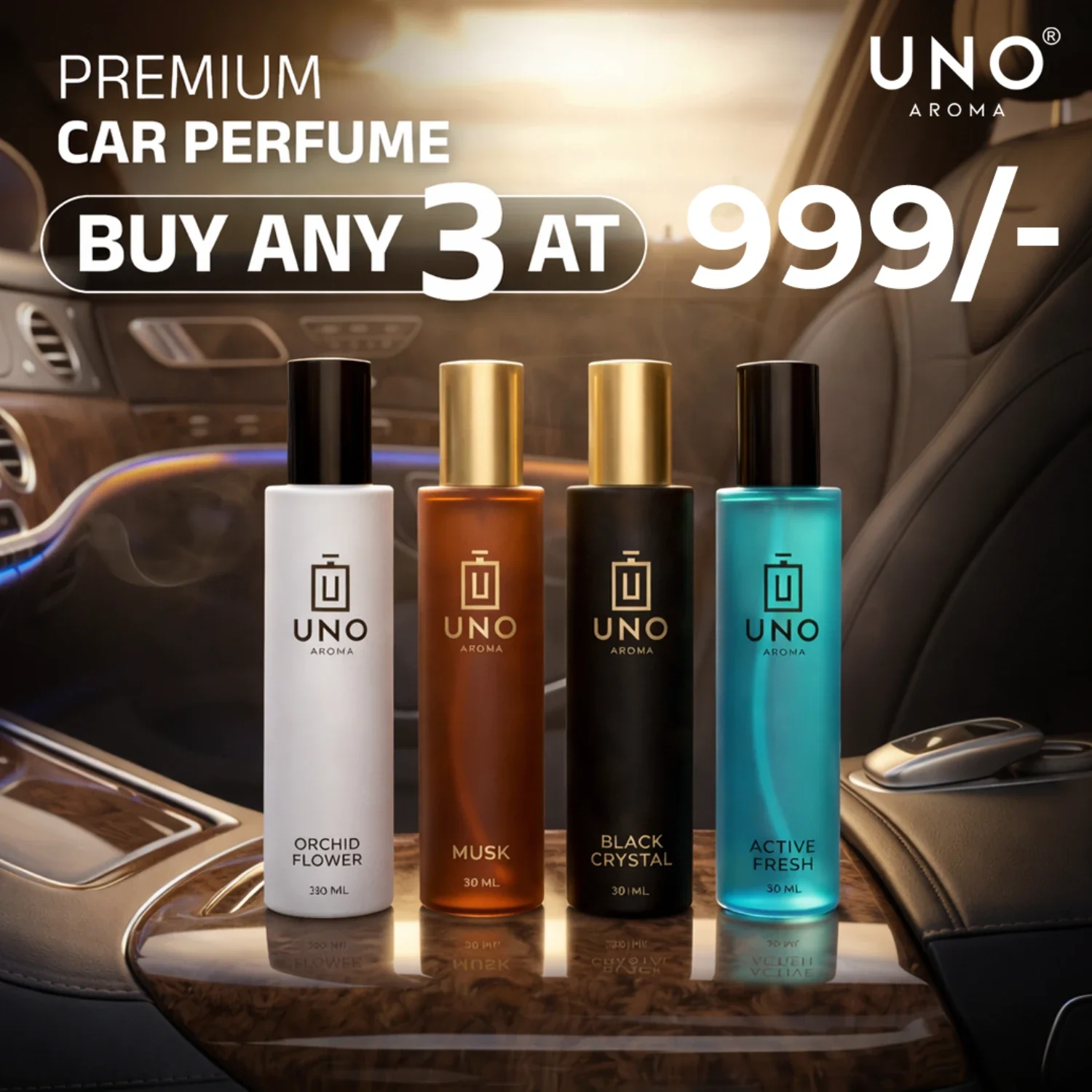 Bundle - 3 Spray Car Perfume