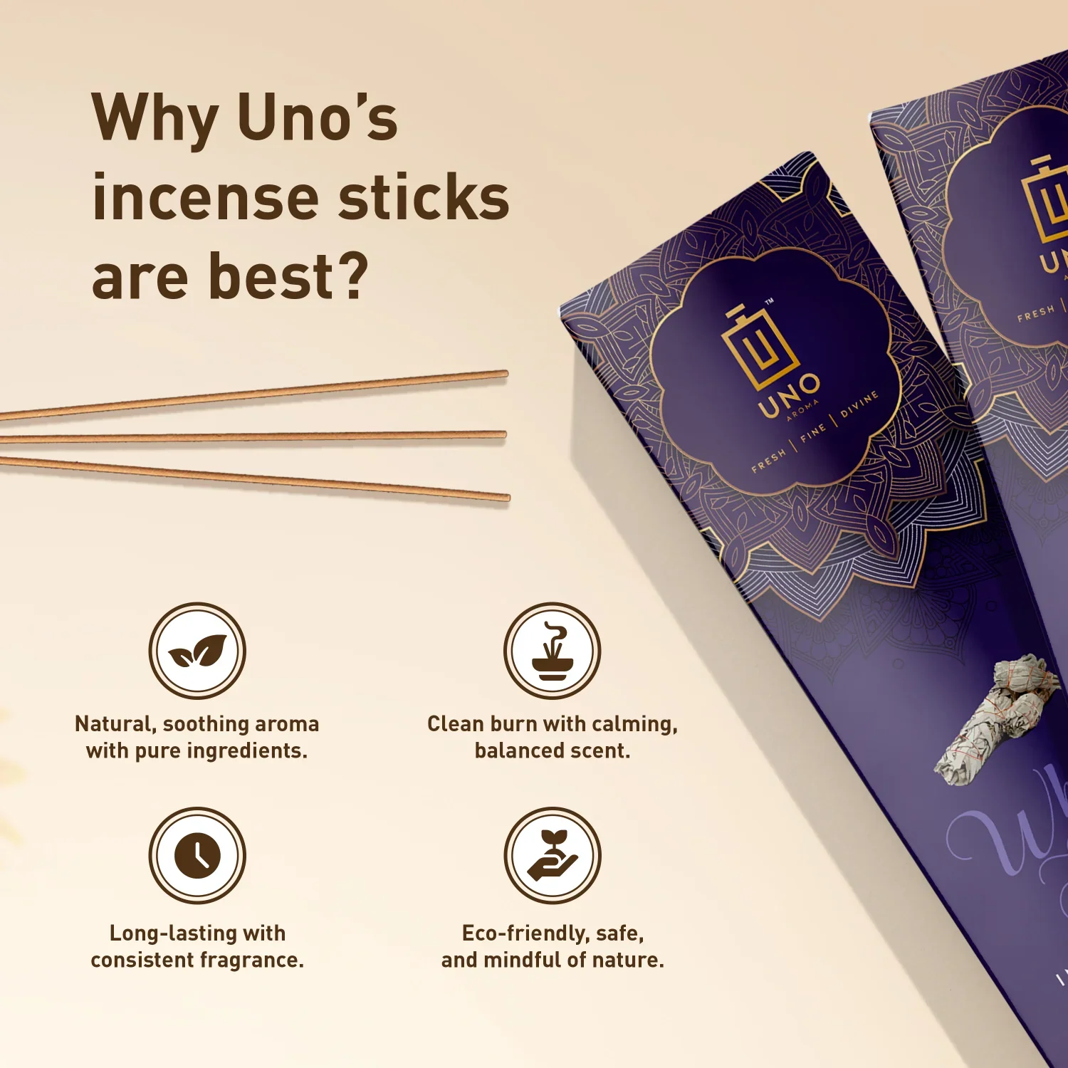 White Sage - Incense Sticks (Agarbatti) - Image 3